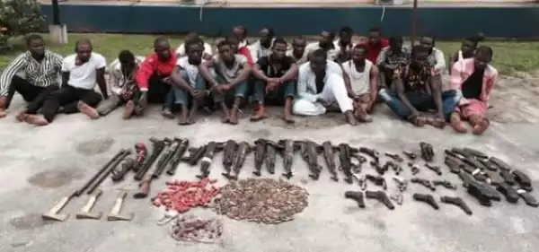 Robbers, Kidnappers, Cultists Arrested & Paraded In Rivers State [See Photos]